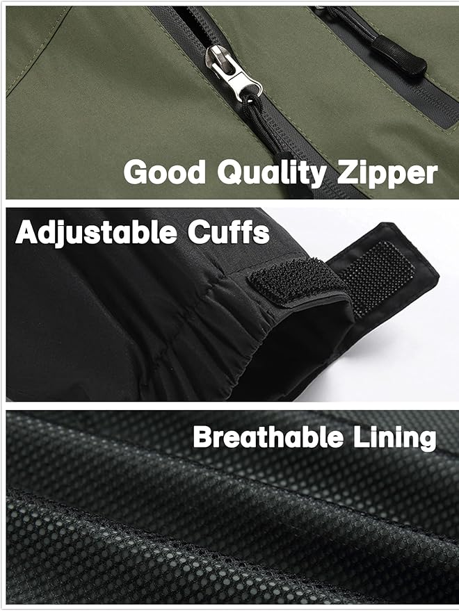 GIISAM Mens Windproof Jacket Waterproof Lightweight Mountain Sport Jacket for Men Hooded Windbreaker Raincoat