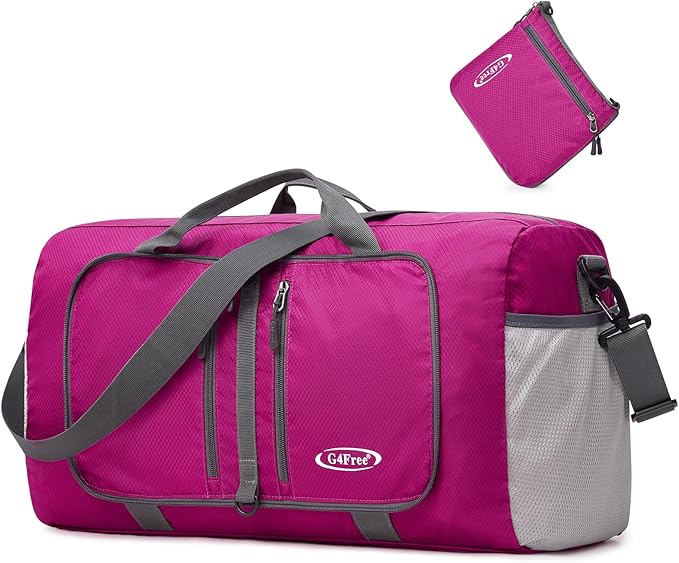G4Free 40L/65L Foldable Duffel Bag, Water-Repellent Travel Backpack, Lightweight Carry Bag for Overnight Weekender Sports Men Women