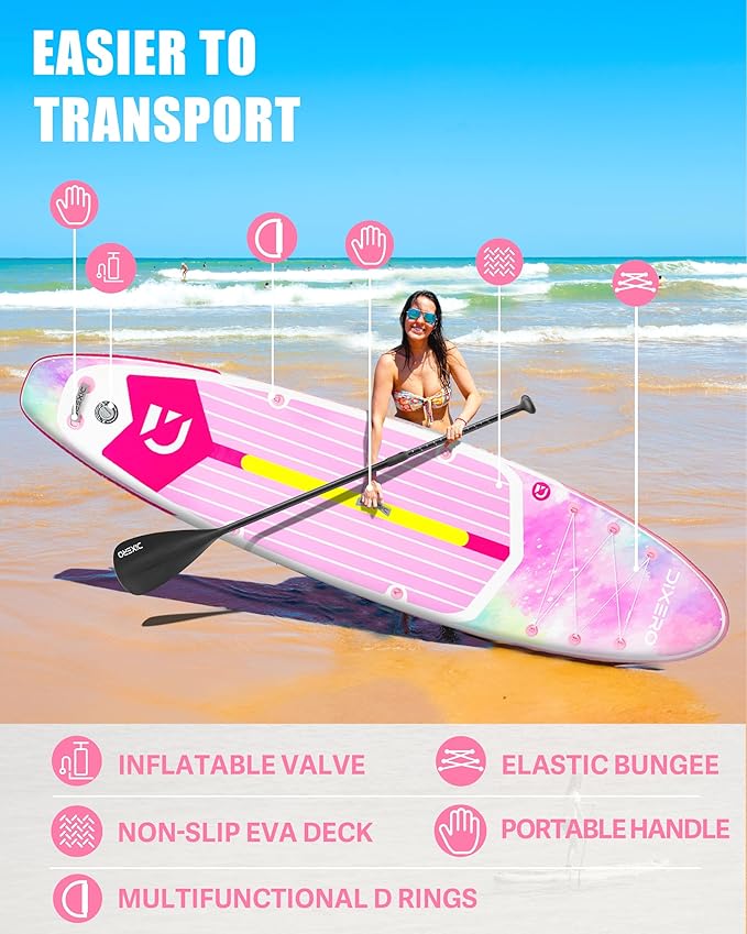 Inflatable Stand Up Paddle Board with SUP Accessories, Anti-Slip EVA Deck, 11'*33" Inflatable Paddle Boards for Adults & Youth of All Skill Levels