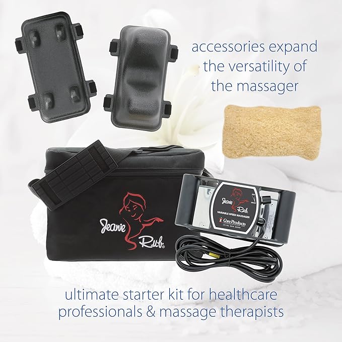 Core Products Jeanie Rub Variable Speed Massager, Deep Tissue Massage, Orbital Action for Back & Body - Professional Package