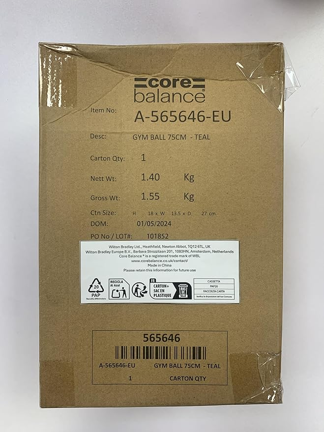 Exercise Ball for Workouts, Anti-Burst and Slip Resistant, Swiss Yoga Ball for Pregnancy, Stability, Fitness and Physical Therapy, 4 Sizes, with Pump