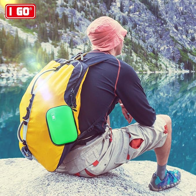 I GO 85 Pieces Hard Shell Mini Compact First Aid Kit, Small Personal Emergency Survival Kit for Travel Hiking Camping Backpacking Hunting Marine Car