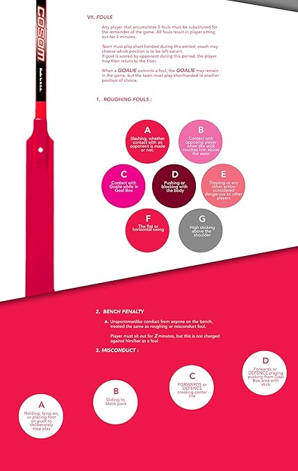 Cosom Senior Hockey Sticks for Floor Hockey and Street Hockey, 47" Standard Shaft, 20 Pieces Set with 12 Plastic Sticks, 2 Goalie Sticks, 3 Pucks and 3 Balls