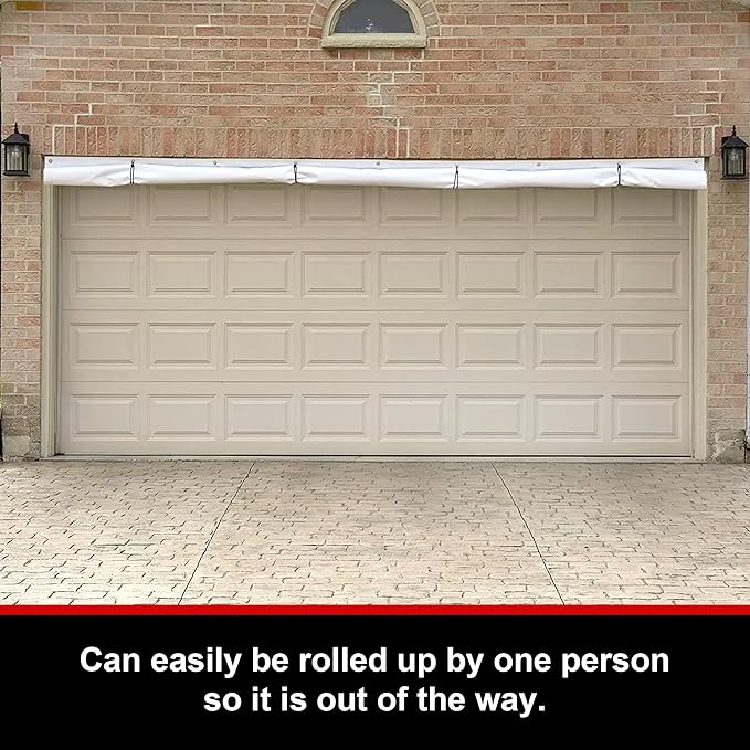 EALER Hockey Shooting Tarp 7x10 FT & 7/8x16 FT in 1 - Heavy Duty Goalie Target for Ice & Street Practice - Tear-Proof Built-in Shooter Tutor - Net Replacement for Garage Wall Protection