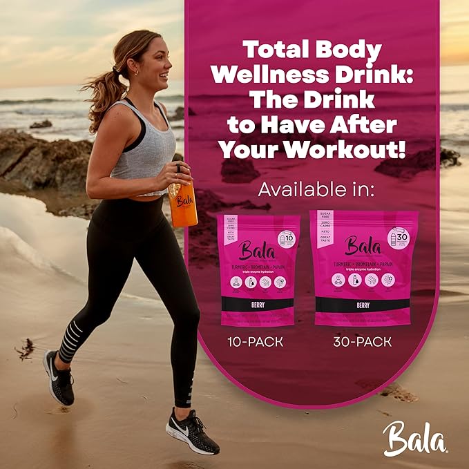 BALA Enzyme Hydration & Sugar-Free Drink Mix Powder - may contributes to overall wellness - Berry 0.25oz (30 Count)