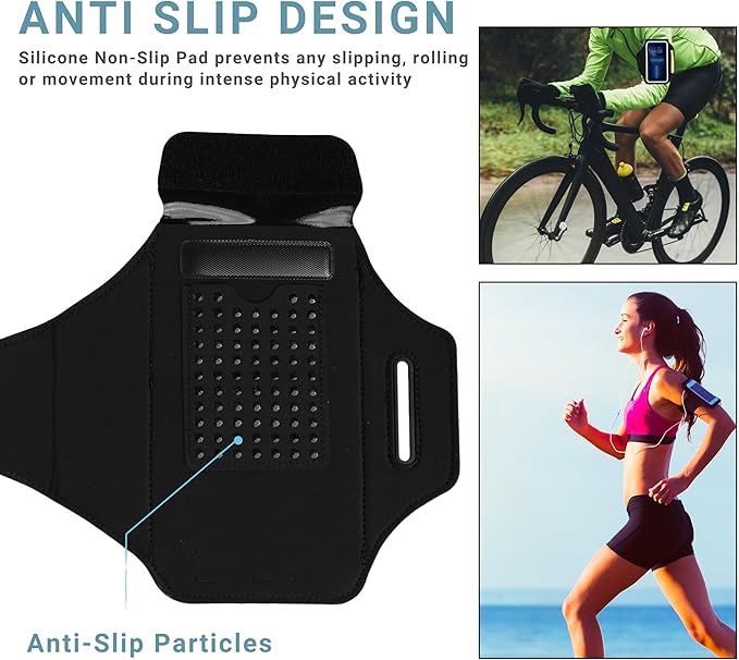 Fittest Pro Running Armband with AirPods Pocket – Water Resistant Phone Holder for iPhone 16 15 14 13 Pro Max, Galaxy S25 S24 S23, Fits Phones Up to 6.9", with Zipper Key/Card Slot
