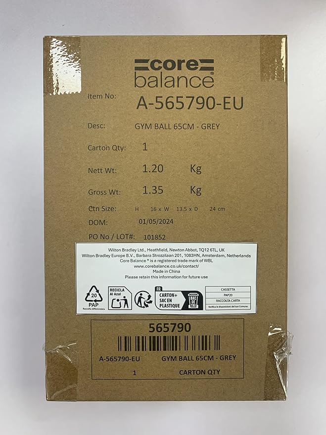 Exercise Ball for Workouts, Anti-Burst and Slip Resistant, Swiss Yoga Ball for Pregnancy, Stability, Fitness and Physical Therapy, 4 Sizes, with Pump