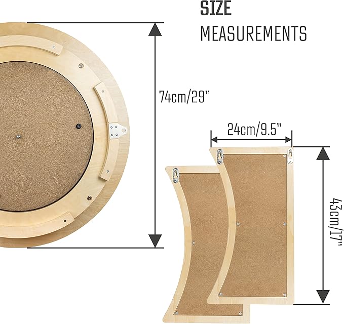 Dart Board Cabinet Set with LED Light; Bristle Dartboard, Built in LED Light, Darts and Chalkboards