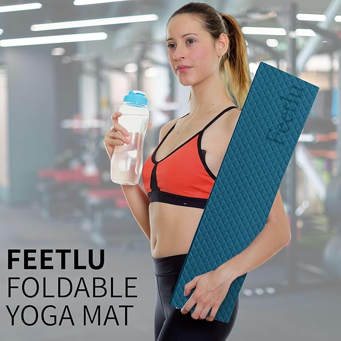 Foldable Yoga Exercise Mat – Lightweight, Anti-Slip, and Easy to Store for Yoga, Pilates, Home Workouts, and Floor Exercises