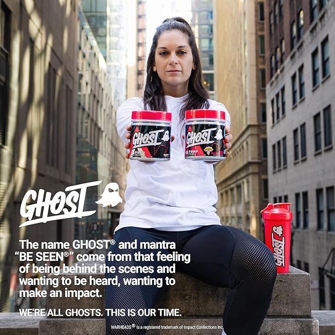 GHOST Pump Nitric Oxide Powder, Peach - 40 Servings - Sugar-Free & Stim-Free Pre-Workout Supplements - L-Citrulline, Arginine Nitrate & L-Glutathione - Soy & Gluten-Free, Vegan