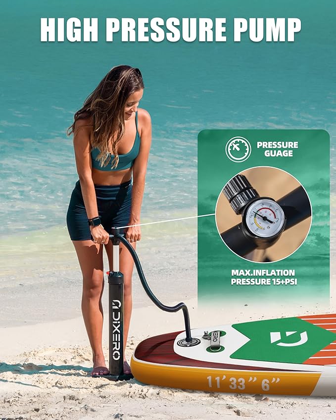 Inflatable Stand Up Paddle Board with SUP Accessories, Anti-Slip EVA Deck, 11'*33" Inflatable Paddle Boards for Adults & Youth of All Skill Levels