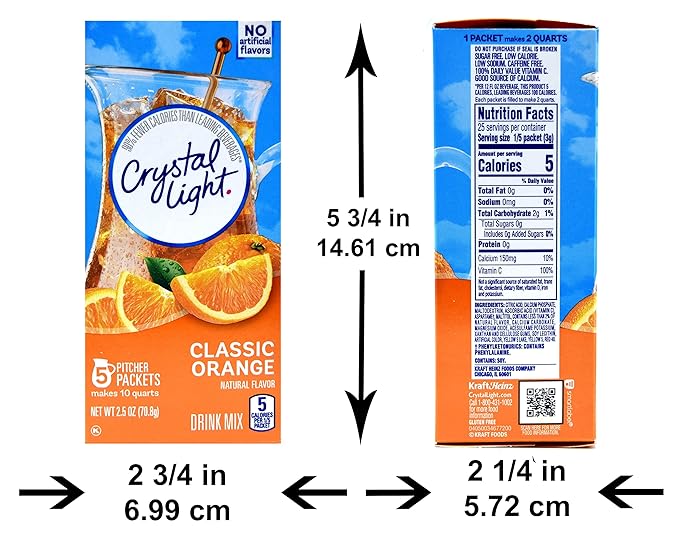 Crystal Light Classic Orange Drink Mix, 10-Quart Box
