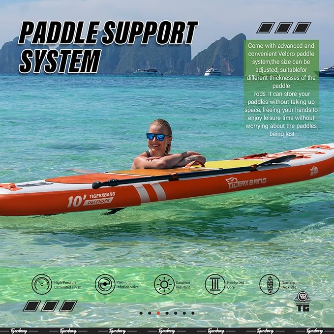 Inflatable Paddle Board with Premium SUP Board Accessories, Allround Paddle Boards for Adults/Kids,Stand Up Paddle Board Defender Collection