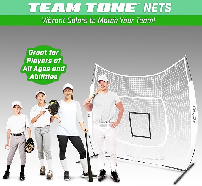GoSportsGoSports Team Tone 7' x 7' Baseball & Softball Practice Hitting & Pitching Nets in Team Colors
