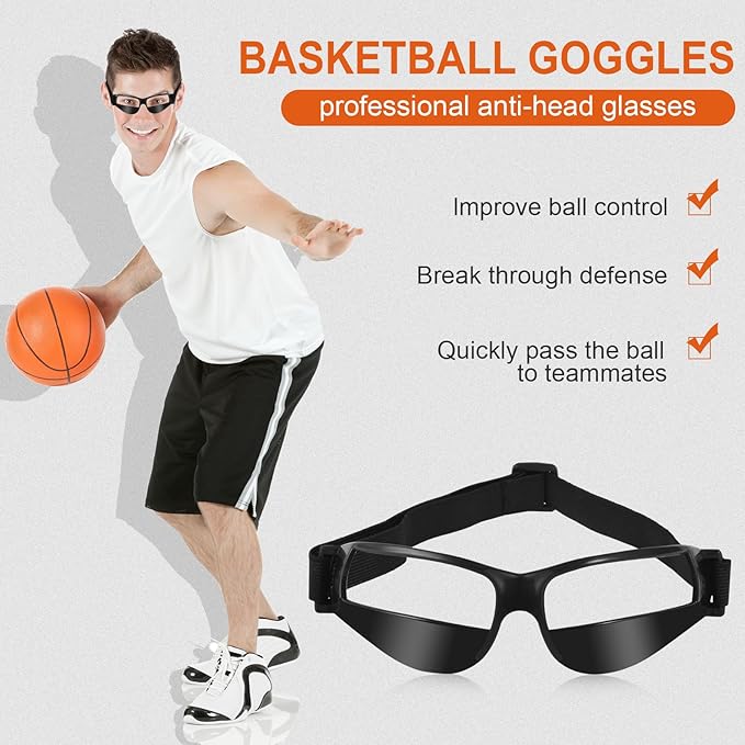 7 Pack of Basketball Dribbling Goggles,Basketball training,Aid Training Equipment for Improving Court Vision,Adjustable Basketball Sports Training Glasses,Improves ball handling