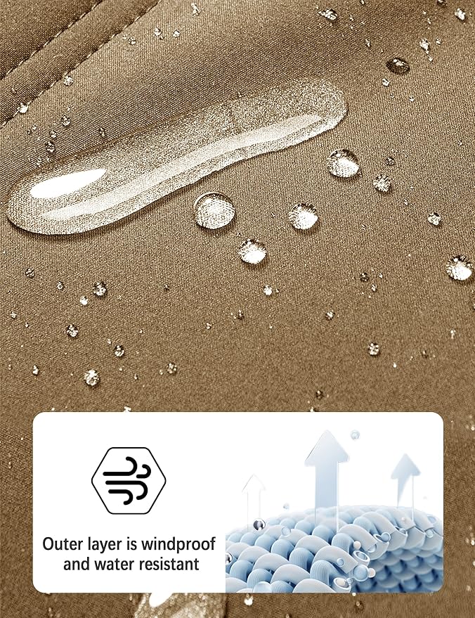 FREE SOLDIER Men's Outdoor Softshell Fleece Lined Cargo Pants Snow Ski Hiking Pants with Belt