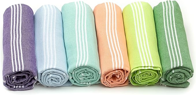 HAVLULAND Luxury Turkish Beach Towel - 100% Organic Cotton, Ultra-Soft, Quick-Dry & Sand-Free - Large, Lightweight & Absorbent for Travel & Pool Blanket