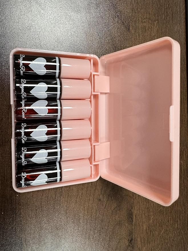 Eakroo 6 Colors Lip Tint Stain Mini Liquid Lipstick, Korean Lip Gloss Moisturizing Natural, Multi-Use Lip and Cheek Tint, Non-Stick Cup, Lightweight, High Pigment, Long-Lasting, Vivid Color