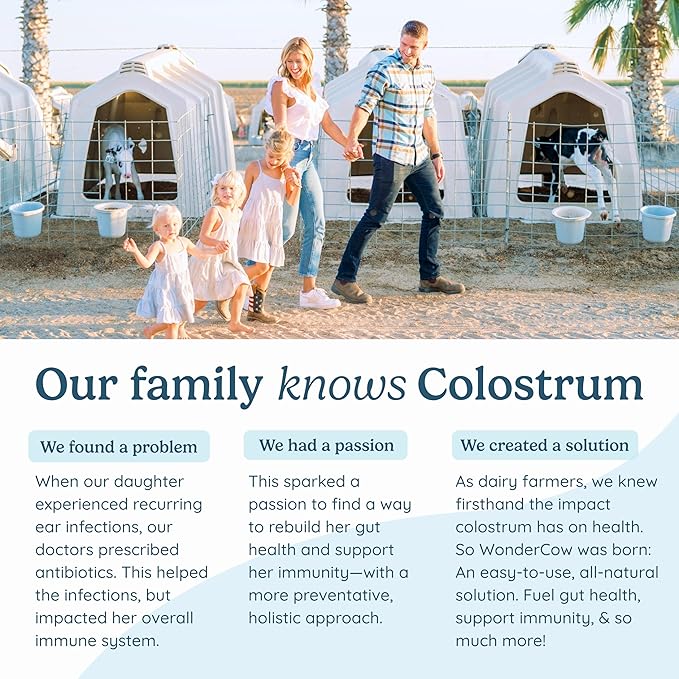 Colostrum Capsules Supplement for Gut Health, Immune Support, Muscle Recovery & Wellness | Natural IgG Pure Whole Bovine Colostrum Superfood, Unflavored, 30 Servings