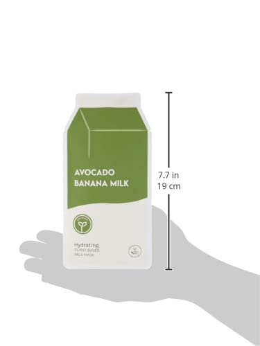 ESW Beauty Avocado Banana Milk - Hydrating Plant-Based Milk Face Mask - Moisturizing with Avocado & Banana for Dry, Sensitive & Combination Skin - Deep Hydration & Suppleness