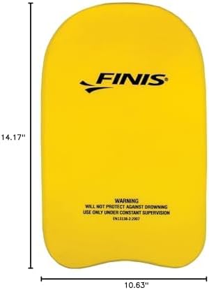 FINIS Foam Kickboard for Swim Training - Builds Leg Strength - Soft EVA Foam - Comfortable Grip - Yellow