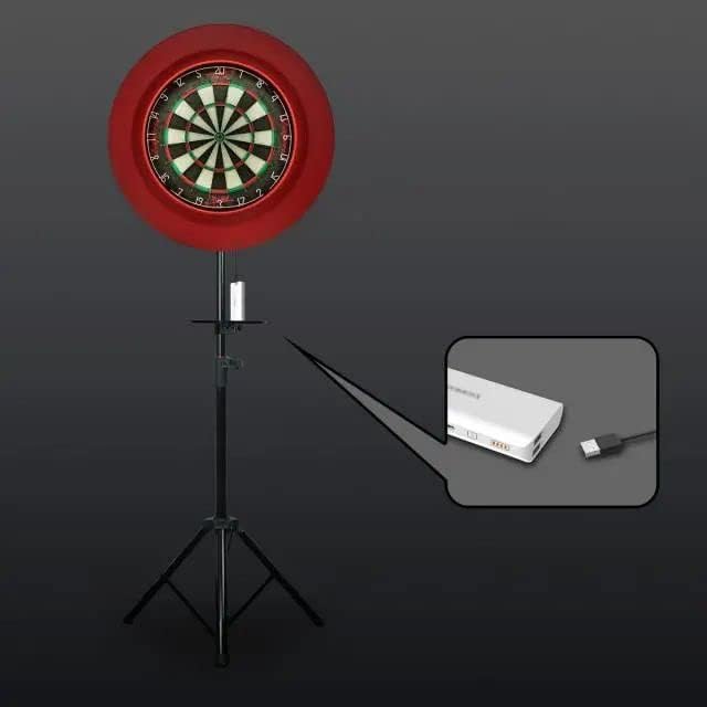 Dartboard Surround with Light Darts Board Surround (Red)