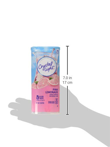 Crystal Light Pink Lemonade Drink Mix, 12-Quart 2.9-Ounce Canister (Pack Of 6)
