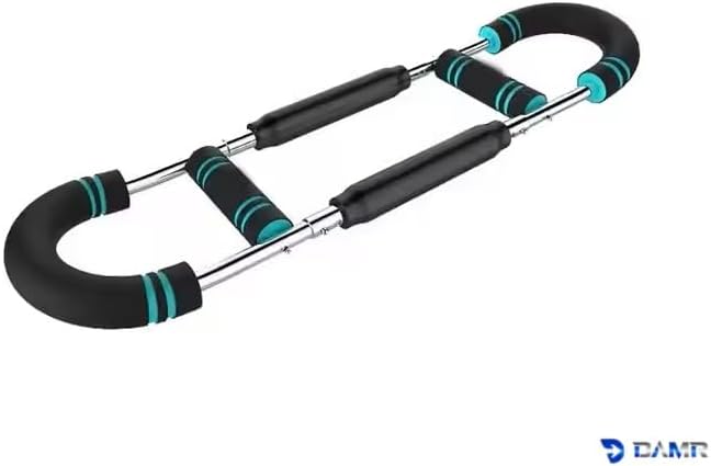 DAMR Arm Trainer, Arm Chest Exerciser with 2 Spring. Suitable for Men and Women of All Fitness Levels. Detachable Twister Fitness Equipment. Upper Body Muscle -Black, Adjustable Resistance Levels.