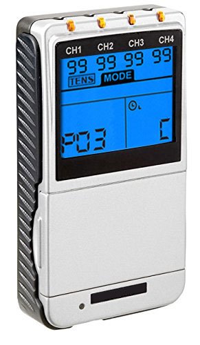 906A Premier 4 Channel Rechargeable - TENS EMS Combo Muscle Stimulator for Pain Relief and Muscle Strengthening