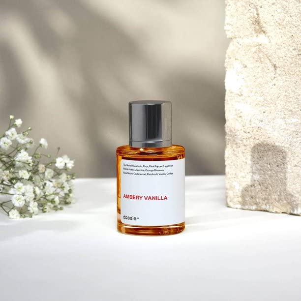 Dossier - Ambery Vanilla 1.7Oz (50ml) - Eau de Parfum - Inspired by Y S.L's B.lack O.pium - Long-lasting Fragrance - Feminine