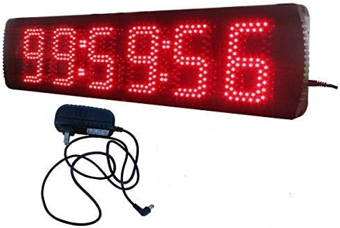 AZOOU 5-inch Hight Character Single Sided LED Sport Timing Clock Countdown/up Timer Red Color