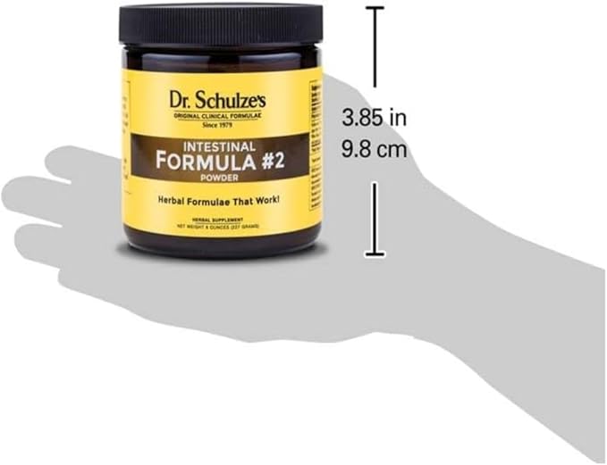 Dr. Schulze's Intestinal Formula #2 (8 Ounces) and Intestinal Formula #1 Capsules (90 Capsules) - Organic Herbal Supplements