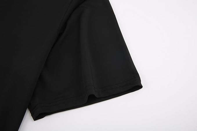 Alex Vando Mens Golf Shirt Moisture Wicking Quick-Dry Solid Short Sleeve Polo Shirts for Men