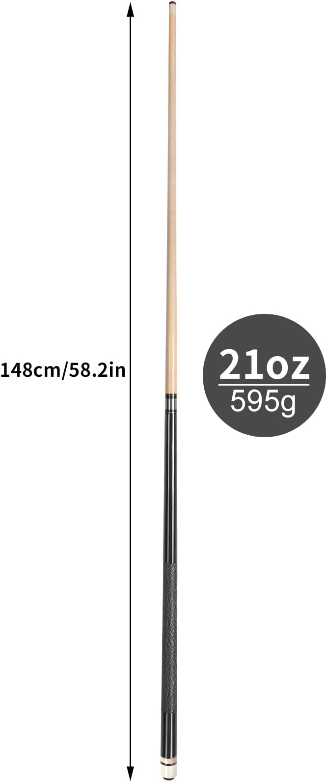AKLOT Pool Cues,Set of 4 Pool 58" Cue Sticks Canadian Maple Wood Cue Stick for Professional Billiard Players 18 19 20 21 oz