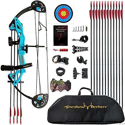 Compound Bow Archery for Youth and Beginner, Right Handed,19”-28” Draw Length,15-29 Lbs Draw Weight, 260 fps