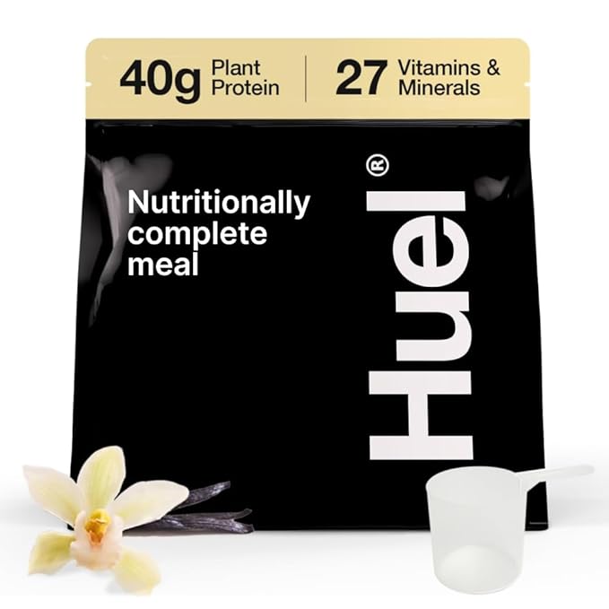 Huel Black Edition | Vanilla 40g Vegan Protein Powder | Nutritionally Complete Meal | 27 Vitamins and Minerals, Gluten Free | 17 Servings | Scoop not included to reduce plastic