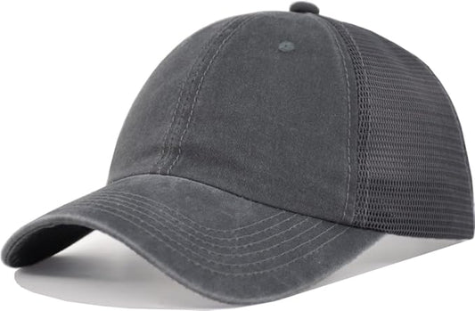 Comfy Vintage Trucker Baseball Hat- M/L/XL/XXL Women Men Unstructured Washed Dad Cap | Snapback | Soft Crown | Soft Mesh