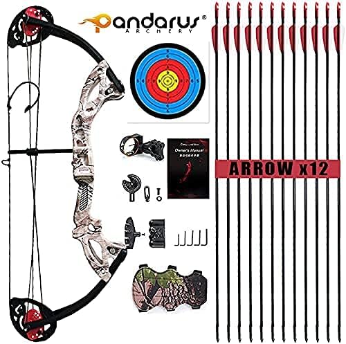 Compound Bow Archery for Youth and Beginner, Right Handed,19”-28” Draw Length,15-29 Lbs Draw Weight, 260 fps