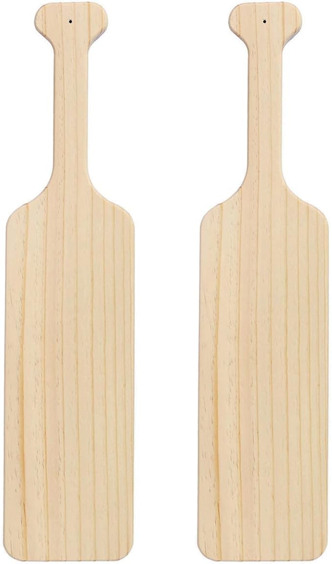BATTIFE 2Pack 18 Inch Greek Fraternity Paddle, Unfinished Pine Wood Paddle, Solid Wooden SororityPaddle, Frat Paddle