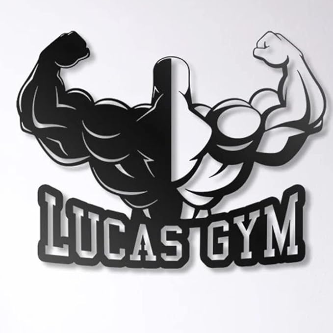 Custom Gym Metal Wall Art, Personalized Gym Name Sign Decoration For Room, Gym Metal Wall Home Decor, Personalzed Fatherd Day Gym For Room, Gym Lover, Workout motivational wall decor, Gifts for men, husband, dad, papa, grandpa