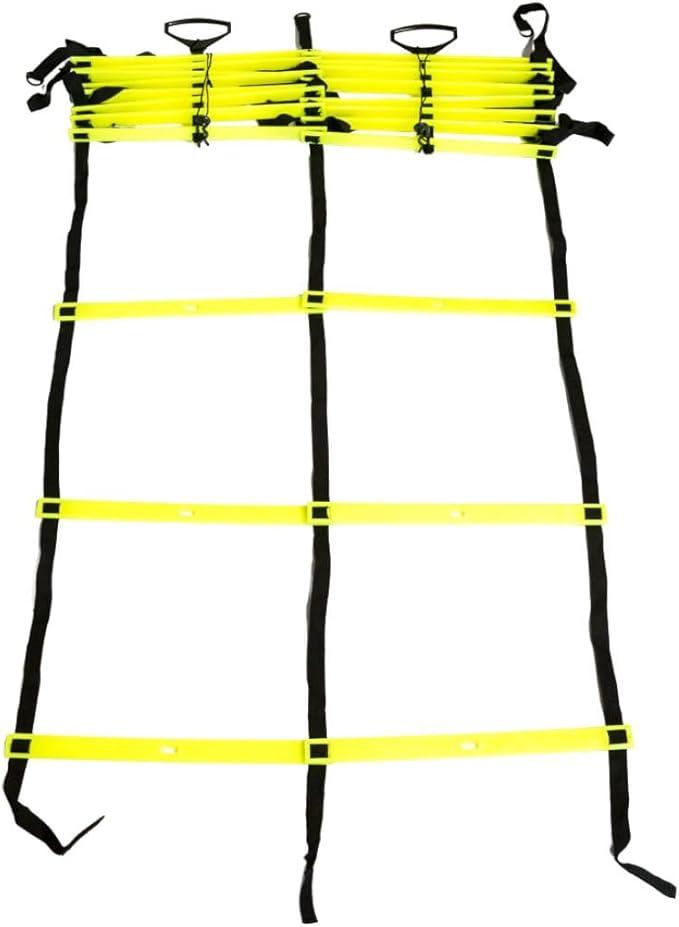 Dual Agility Training Ladder (15 feet Long Double Ladder) Flexible Rungs with Handles and Carrying Bag