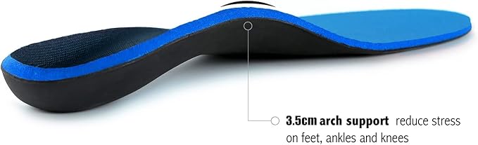 Inserts Relieve Plantar Fasciitis - Flat Feet Insoles Arch Supports, Orthotic Insoles for Foot Pain Arch Pain Reduce Muscle Fatigue Absorb Shock (Mens 4-4 1/2 | Womens 6-6 1/2)