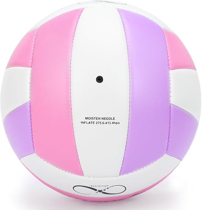 Beach/Water/Sand Volleyballs, Outdoor/Indoor Official Size, Soft Touch Volleyball for Beginners, Cute Volley Ball for Girls/Kids/Youth, Ideal Gifts with Pump for Backyard, Pool, Middle School