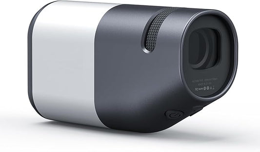 Deepfeel Golf Rangefinder with Slope, 1300Yards Laser Range Finder, 6X Magnification, 0.5s Flag Pole Locking Vibration, LCD Display, Vibration Angle Measurement, Golf Accessories for Men/Women(Gray)