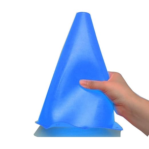 Alyoen 9 inch Traffic Cones, Plastic Sport Cones, Blue Soccer Training Cones for Outdoor Activity & Festive Events (Sets of 10/15/ 20)