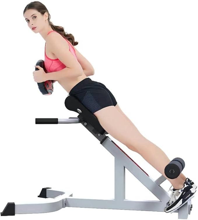 ComMax Roman Chair Back Hyperextension Bench Adjustable Back Exercise Machine Home Gym Workout Equipment for Abs and Glute