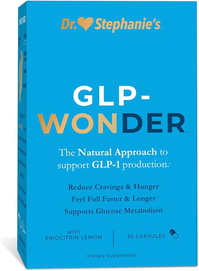 Dr. Stephanie's GLP-Wonder Natural GLP-1 Boosting Supplement - Control Hunger & Appetite, Fight Cravings - Side-Effect Free Support