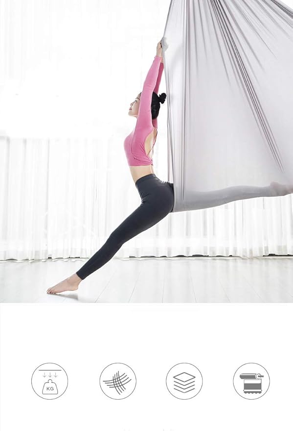 F.Life Aerial Silk Yoga Hammock & Swing for yoga Inversion,Strength training,starter hardware kit