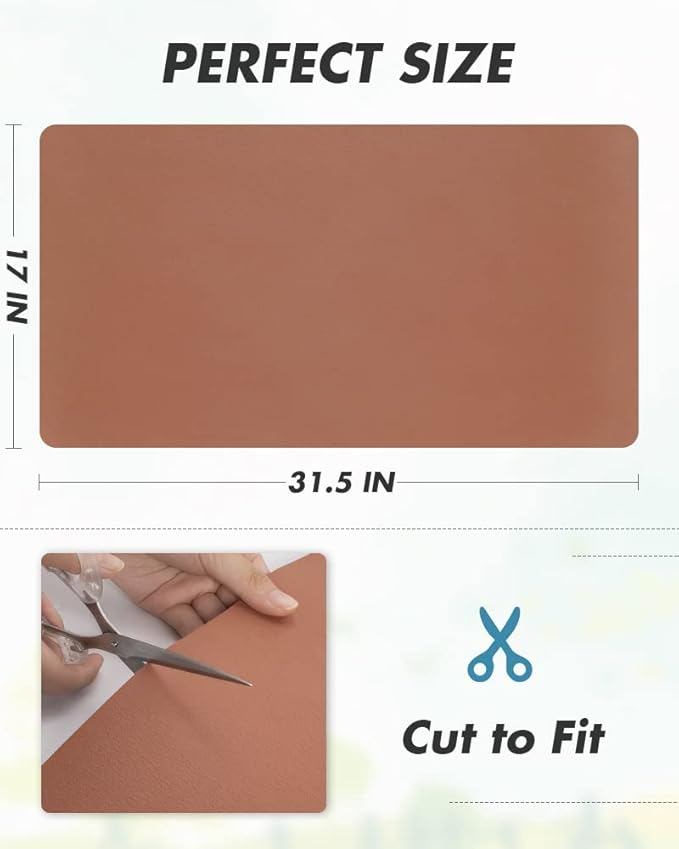 AMOAMI Coffee Mat Hide Stain Rubber Backed Absorbent Dish Drying Mat - Dark Grey, Blue, 17''x31.5''