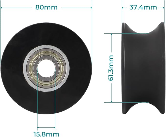 Elliptical Roller Wheel 340773 Polyurethane 90°Hardness Quiet LongLasting Fits For TreadLife For ProForm For NordicTrack